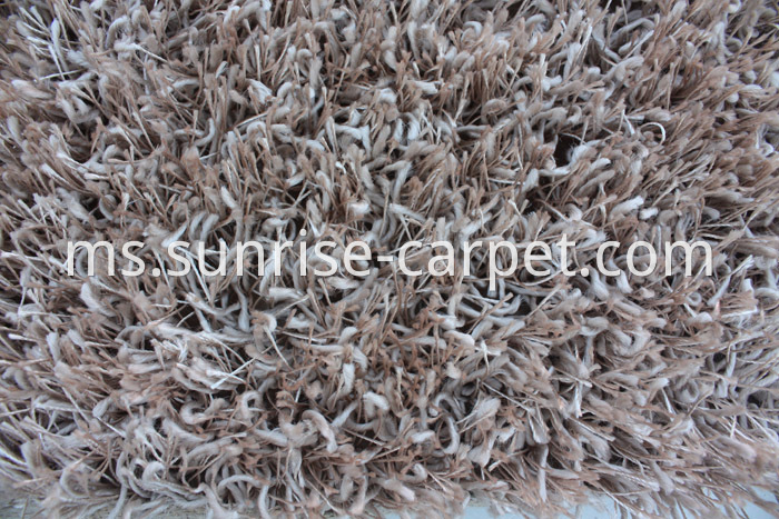 Polyester Two yarn mix Shaggy Rug plain color